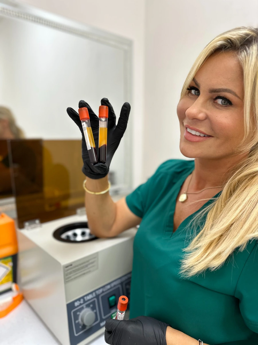 karina kulach holding aesthetics treatment vials